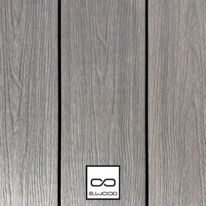 TERRASSE E-WOOD® BOIS COMPOSITE SEMI PLEIN STRUCTURÉ ET BROSSÉ GRIS SILVER - CLIP 23*210*4000 - Packshot2 img
