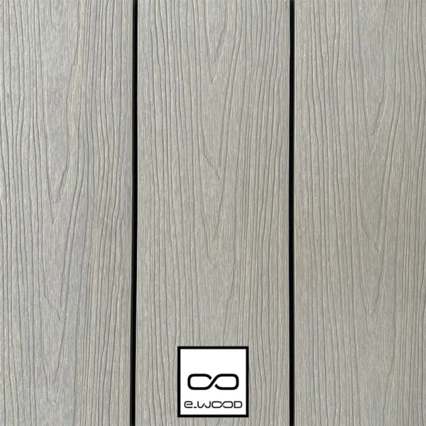 TERRASSE E-WOOD® BOIS COMPOSITE SEMI PLEIN STRUCTURÉ ET BROSSÉ GRIS ANTIQUE - CLIP 23*210*4000 - Packshot1 img