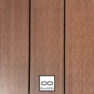 TERRASSE E-WOOD® BOIS COMPOSITE EXCELLENCE SEMI-PLEIN STRUCTURÉ ET BROSSÉ TON BOIS IPÉ - CLIP 23*210*4000 - Packshot1 img