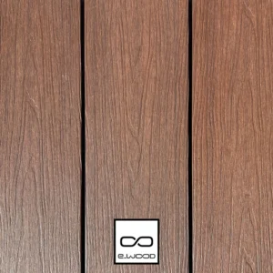 TERRASSE E-WOOD® BOIS COMPOSITE EXCELLENCE SEMI-PLEIN STRUCTURÉ ET BROSSÉ TON BOIS IPÉ - CLIP 23*210*4000 - Packshot2 img