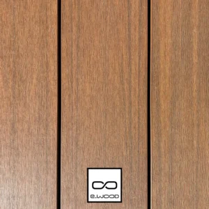 TERRASSE E-WOOD® BOIS COMPOSITE SEMI PLEIN STRUCTURÉ ET BROSSÉ TON BOIS TEAK - CLIP 23*210*4000 - Packshot1 img