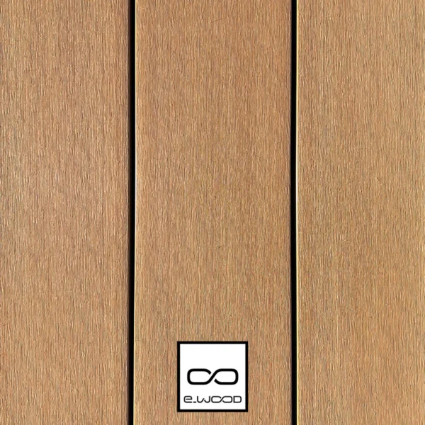 TERRASSE E-WOOD® BOIS COMPOSITE SEMI PLEIN STRUCTURÉ ET BROSSÉ TON BOIS RED CEDAR - CLIP 23*210*4000 - Packshot1 img
