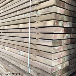 OSSATURE TERRASSE BOIS PIN SYLVESTRE CLASSE 4 VERT - ANGLES ARRONDIS 45*95*LONG.DISPONIBLE - Packaging img