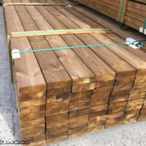 OSSATURE TERRASSE BOIS PIN SYLVESTRE CLASSE 4 VERT - ANGLES ARRONDIS 45*145*LONG.DISPONIBLE - Packaging img