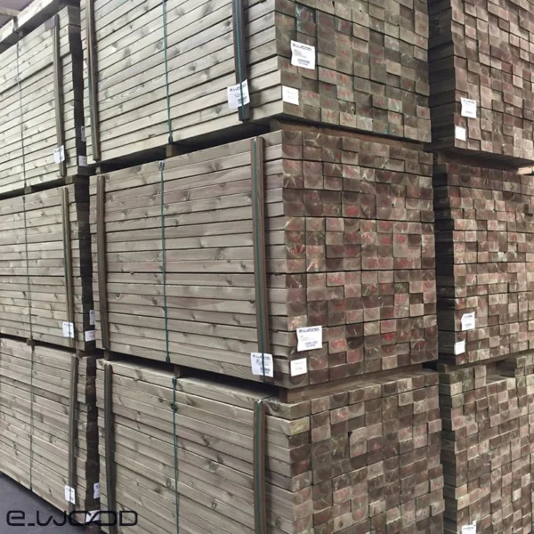 OSSATURE TERRASSE BOIS PIN SYLVESTRE CLASSE 4 VERT - ANGLES ARRONDIS 70*95*LONG.DISPONIBLE - Packaging img