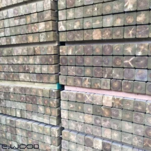 POTEAU BOIS PIN SYLVESTRE CLASSE 4 BRUN - ANGLES ARRONDIS 90*90*3000 - Packaging img