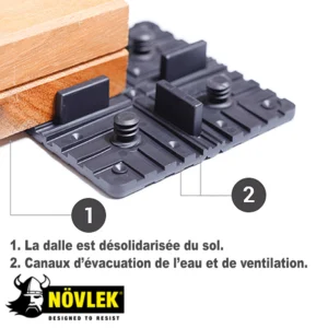 ACCESSOIRES DALLE BOIS - SQUARE CLIP NÖVLEK CARTON DE 100 PIÈCES - Matiere img