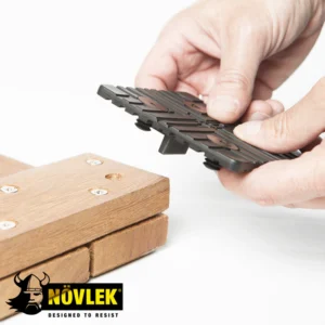 ACCESSOIRES DALLE BOIS - SQUARE CLIP NÖVLEK CARTON DE 100 PIÈCES - Profil cotes img