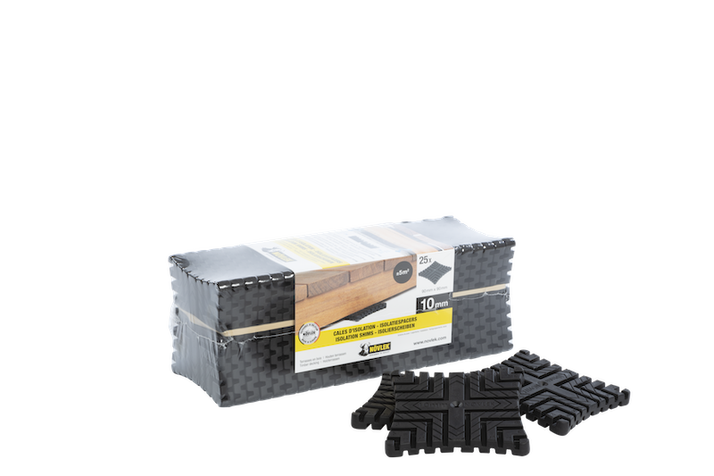 ACCESSOIRES TERRASSE - CALES D'ISOLATION (PAD) DE 10 MM NÖVLEK SACHET DE 25 PIÈCES POUR ENVIRON 5M2 DE TERRASSE. - Image détaillée