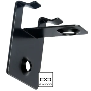 ACCESSOIRE TERRASSE E-WOOD® INOX - CLIP TERRASSE COMPOSITE EN 'F' START END. VISSAGE LATÉRAL POUR TERRASSE COMPOSITE BOITE DE 25 CLIPS + 25 VIS INOX A2 4,2*30MM. BESOIN : 2,5 CLIPS PAR ML POURTOUR CÔTÉ LONG. ENTRAXE LAMBOURDES 40 CM.4,2*30