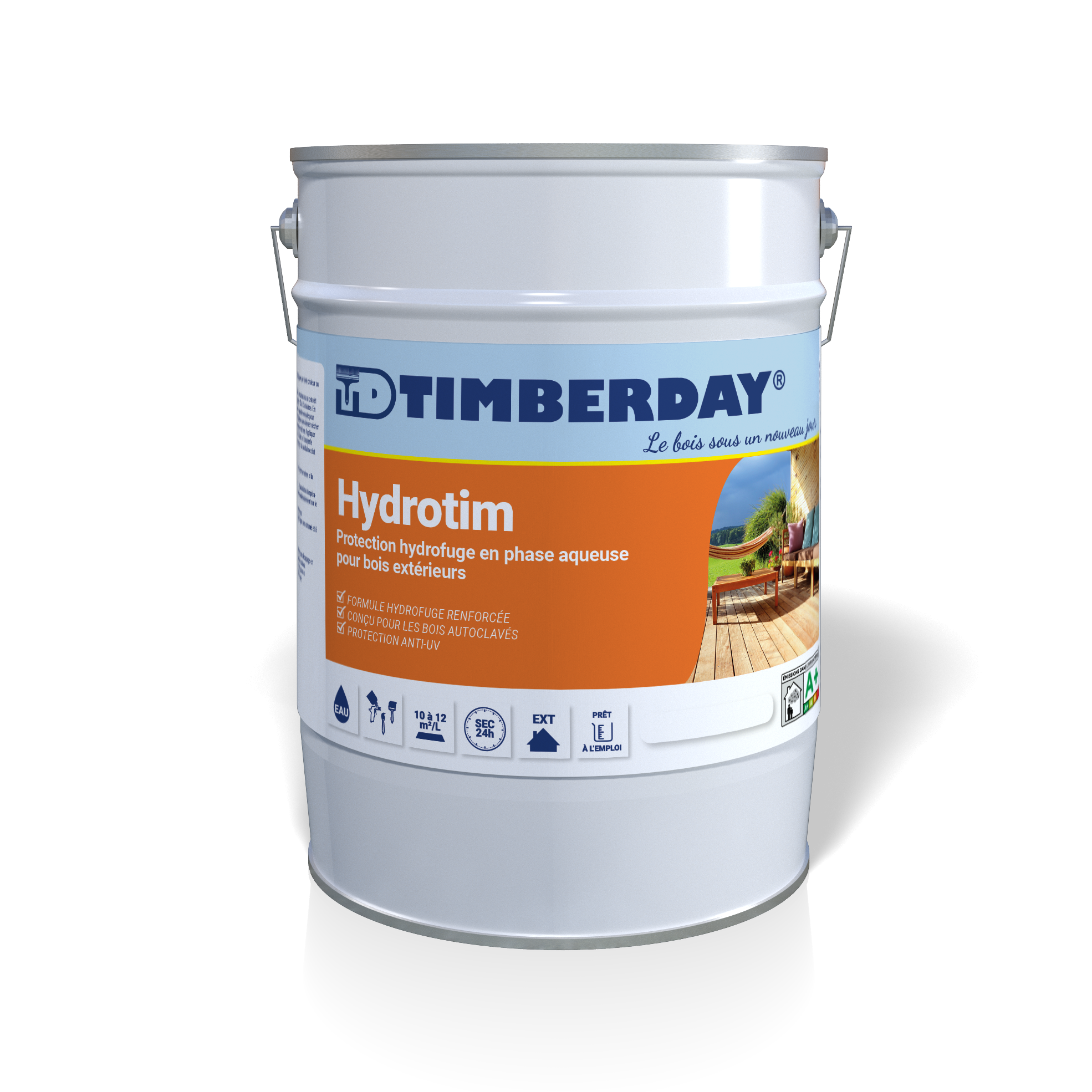 HYDROTIM PROTECTION HYDROFUGE BOIS EXTÉRIEURS GRIS VIELLI - BIDON 5 L - Image détaillée