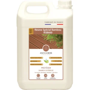 SATURATEUR RÉSINE SPÉCIALE POUR BAMBOO THERMO INCOLORE - BIDON 10,0 LITRES. RENDEMENT THÉORIQUE : 10 À 15 M2 PAR LITRE EN UNE COUCHE. - Packaging img
