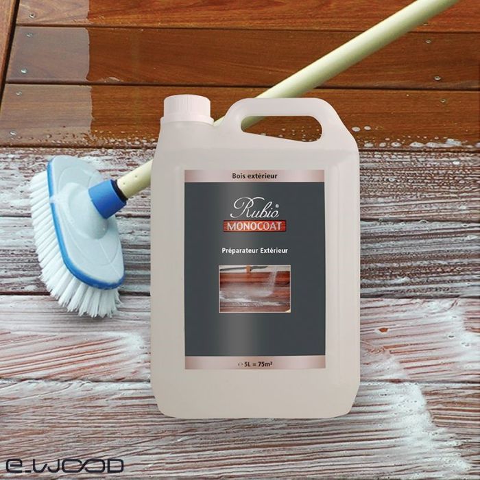 Rubio Preparateur Exterieur Nettoyant Degriseur Ecologique Bois Bidon 5 L Ewood