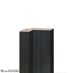 ACCESSOIRES BARDAGE BOIS CHÂTAIGNIER ABOUTÉ CLASSE 4 SATURÉ NOIR INTENSE - ANGLE SORTANT 52*92*3000