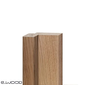 ACCESSOIRES BARDAGE BOIS CHÂTAIGNIER ABOUTÉ CLASSE 4 SATURÉ TON BOIS TEAK - ANGLE SORTANT 52*92*3000