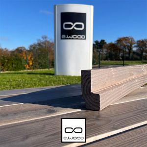 ACCESSOIRES BARDAGE BOIS DOUGLAS CLASSE 3.1 SATURÉ GRIS SILVER - ANGLE SORTANT 48*90*3500