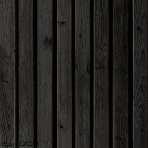 BARDAGE BOIS CHÂTAIGNIER ABOUTÉ CLASSE 4 SATURÉ NOIR INTENSE - KARL1 40*40*3000