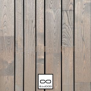 BARDAGE BOIS CHÂTAIGNIER ABOUTÉ CLASSE 4 GRIS SILVER GREY (GRIS) - KARL MIX 21*385*LONG.DISPONIBLE