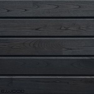 BARDAGE BOIS CHÂTAIGNIER ABOUTÉ CLASSE 4 SATURÉ NOIR INTENSE - LARS 20*132*3000
