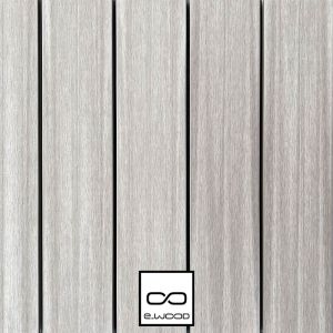 TERRASSE FIBERDECK® BOIS COMPOSITE PLEIN ASPECT VIEUX BOIS ET BROSSÉ GRIS LUNAR - A VISSER 23*138*4000