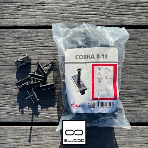 ACCESSOIRES TERRASSE INOX - CLIP COBRA HYBRID 8 18 POUR TERRASSE COMPOSITE BOITE DE 90 CLIPS + VIS INOX A2 4,2*35MM. BESOIN : 20 CLIPS M2. ENTRAXE LAMBOURDES 40 CM.4,2*35