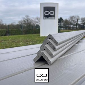 ACCESSOIRES BARDAGE BOIS EPICÉA CLASSE 3.1 PEINT GRIS FOSSILE - CORNIERE ANGLE 55*55*3000