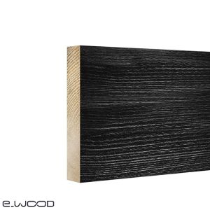 ACCESSOIRES BARDAGE BOIS EPICÉA CLASSE 3.1 PEINT NOIR IRON METAL - PLANCHE HABILLAGE 21*220*2700