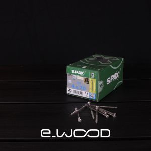 INOX A2 - VIS BARDAGE 4,5 X 70 MM FILETAGE DE FIXATION TÊTE BOMBÉE T20 POINTE 4CUT INOX A2 BOITE DE 100 VIS.