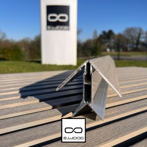 ACCESSOIRE BARDAGE E-WOOD® BOIS COMPOSITE EXCELLENCE BROSSÉ GRIS ANTIQUE - CORNIERE ANGLE 60*60*3000
